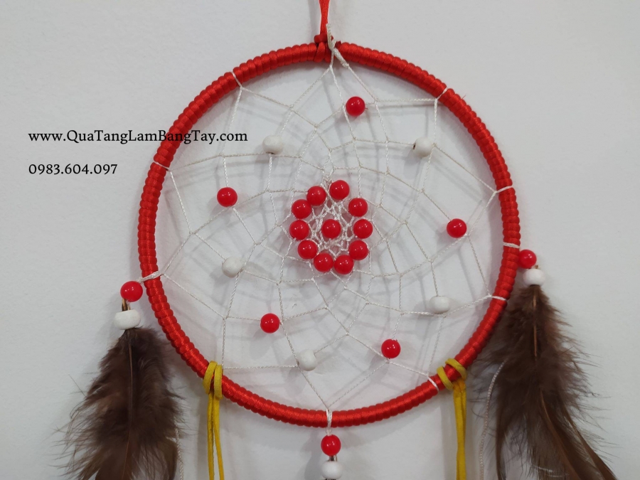 dreamcatcher đẹp đỏ trắng nâu